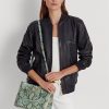 Tyrkysové dámské tašky Ralph Lauren z umělé hadí kůže střední Marcy Satchel Bags