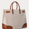 Vanilka/Lauren Tan Dámské velké plátěné kabelky Devyn Ralph Lauren Vanilka/Lauren Tan Dámské velké plátěné kabelky Devyn Ralph Lauren