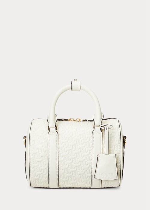 Vanilla/Buff Dámské malé kadenské brašny Ralph Lauren s reliéfem Vanilla/Buff Dámské malé kadenské brašny Ralph Lauren s reliéfem