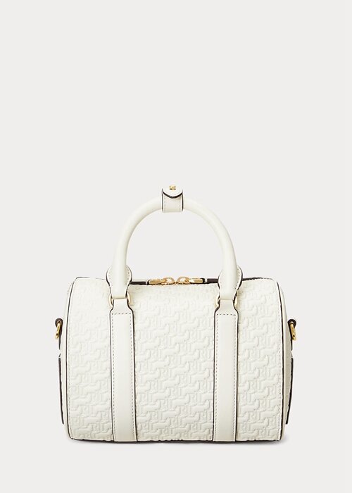 Vanilla/Buff Dámské malé kadenské brašny Ralph Lauren s reliéfem Vanilla/Buff Dámské malé kadenské brašny Ralph Lauren s reliéfem