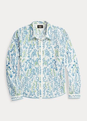 Vícebarevné dámské bavlněné košile Ralph Lauren s květinovou výšivkou Vícebarevné dámské bavlněné košile Ralph Lauren s květinovou výšivkou
