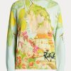 Vícebarevné dámské bavlněné svetry s výstřihem Ralph Lauren Print
