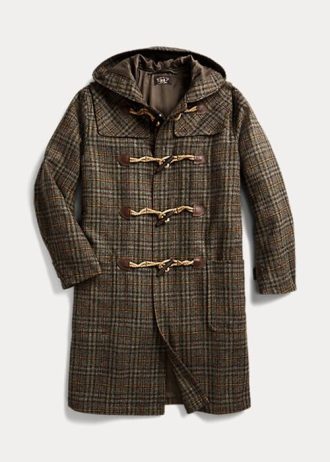 Vícebarevné dámské kostkované kabáty Ralph Lauren z vlny Vícebarevné dámské kostkované kabáty Ralph Lauren z vlny