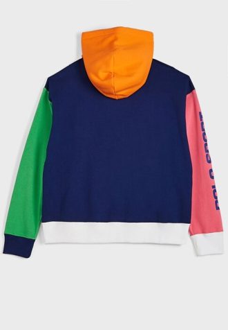Vícebarevná dámská mikina s kapucí Ralph Lauren Color Block Pocket Detail Vícebarevná dámská mikina s kapucí Ralph Lauren Color Block Pocket Detail