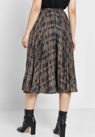 Vícebarevné dámské skládané sukně s vysokým pasem Ralph Lauren Vícebarevné dámské skládané sukně s vysokým pasem Ralph Lauren