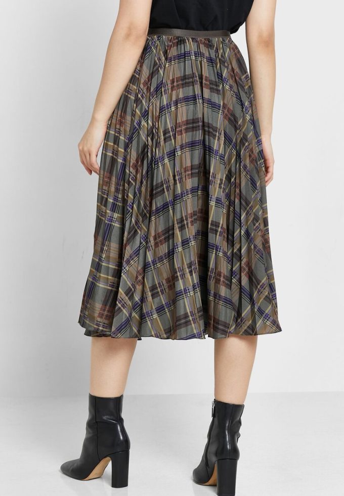 Vícebarevné dámské skládané sukně s vysokým pasem Ralph Lauren