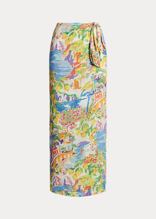 Vícebarevné dámské sukně Ralph Lauren Danyelle s potiskem Vícebarevné dámské sukně Ralph Lauren Danyelle s potiskem