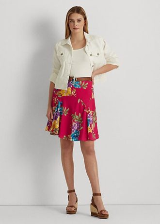 Vícebarevné dámské sukně Ralph Lauren Floral Georgette Vícebarevné dámské sukně Ralph Lauren Floral Georgette