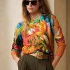 Vícebarevné dámské svetry Ralph Lauren Graphic Cashmere Crewneck