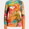 Vícebarevné dámské svetry Ralph Lauren Graphic Cashmere Crewneck