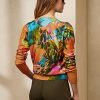 Vícebarevné dámské svetry Ralph Lauren Graphic Cashmere Crewneck