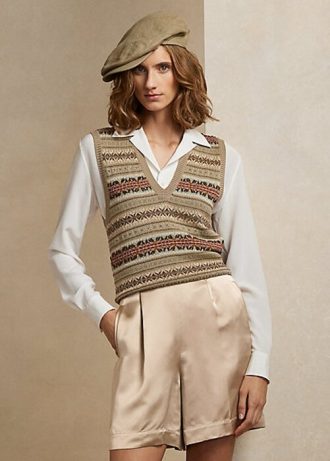 Vícebarevné dámské svetry Ralph Lauren zdobené Fair Isle Vícebarevné dámské svetry Ralph Lauren zdobené Fair Isle