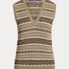 Vícebarevné dámské svetry Ralph Lauren zdobené Fair Isle