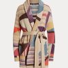 Vícebarevné dámské svetry ze směsi lnu Ralph Lauren Geo-Motif Shawl Vícebarevné dámské svetry ze směsi lnu Ralph Lauren Geo-Motif Shawl