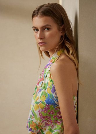 Vícebarevné dámské topy s voálovou halenkou Ralph Lauren Darby Vícebarevné dámské topy s voálovou halenkou Ralph Lauren Darby