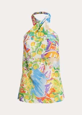 Vícebarevné dámské topy s voálovou halenkou Ralph Lauren Darby Vícebarevné dámské topy s voálovou halenkou Ralph Lauren Darby