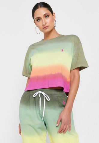 Vícebarevná dámská trička Ralph Lauren Crew s výstřihem