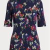 Vícebarevná dámská trička Ralph Lauren Floral Stretch bavlna Boatneck