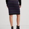Vícebarevné dámské tužkové sukně Ralph Lauren Fair Isle z bavlněné směsi Vícebarevné dámské tužkové sukně Ralph Lauren Fair Isle z bavlněné směsi