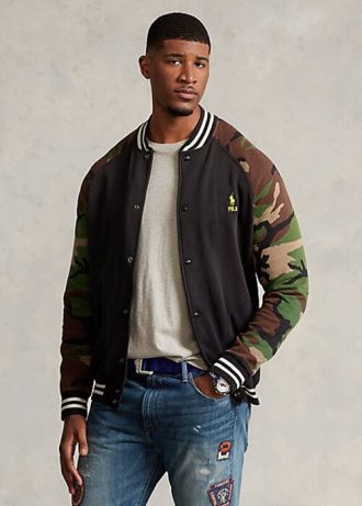 Vícebarevné pánské baseballové bundy Ralph Lauren Camo-Sleeve