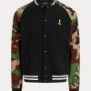 Vícebarevné pánské baseballové bundy Ralph Lauren Camo-Sleeve