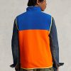 Vícebarevná pánská česaná fleecová vesta Ralph Lauren Color-Blocked Vícebarevná pánská česaná fleecová vesta Ralph Lauren Color-Blocked