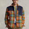 Vícebarevné pánské kostkované flanelové hybridní overshirt Ralph Lauren Vícebarevné pánské kostkované flanelové hybridní overshirt Ralph Lauren