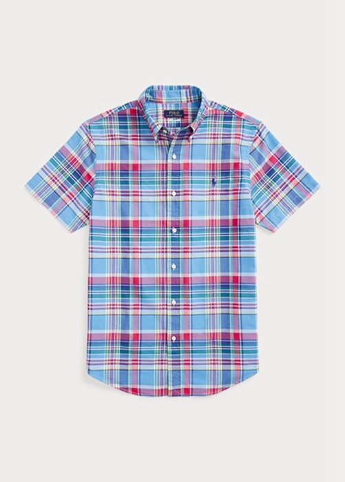 Vícebarevné pánské kostkované košile Oxford Ralph Lauren Custom Fit Vícebarevné pánské kostkované košile Oxford Ralph Lauren Custom Fit