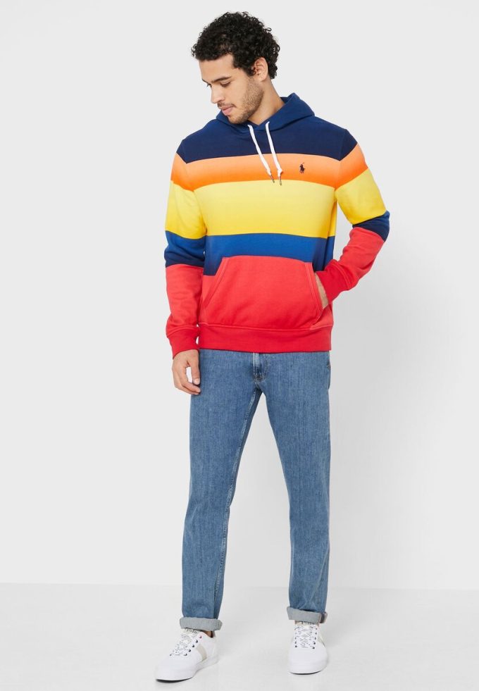 Vícebarevná pánská mikina s kapucí Ralph Lauren Color Block