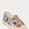 Modré vícebarevné pánské Ralph Lauren Cevio Crest Madras Espadrille