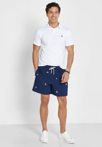 Vícebarevné pánské šortky s potiskem Ralph Lauren