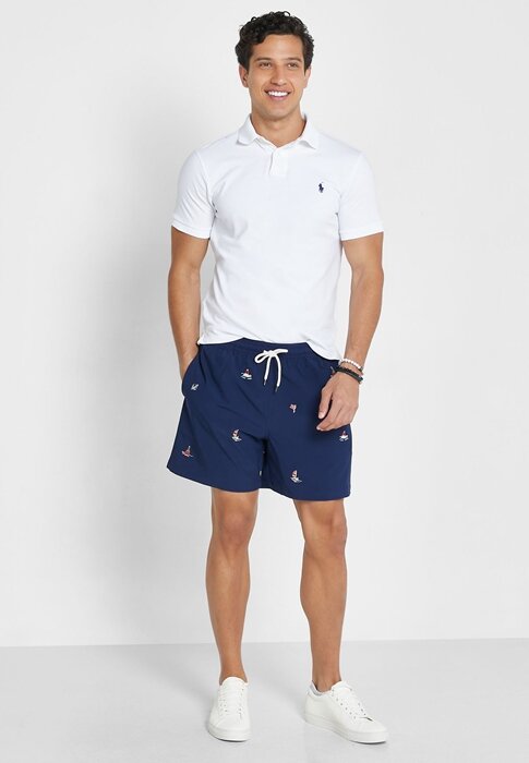 Vícebarevné pánské šortky s potiskem Ralph Lauren Vícebarevné pánské šortky s potiskem Ralph Lauren
