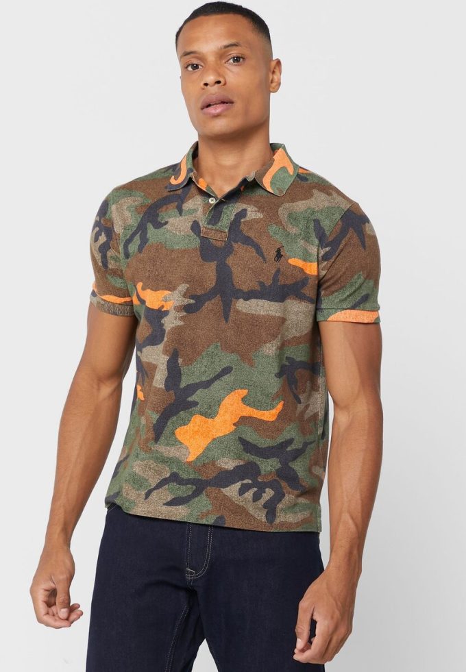 Vícebarevné pánské polokošile Ralph Lauren Camo Polo Vícebarevné pánské polokošile Ralph Lauren Camo Polo