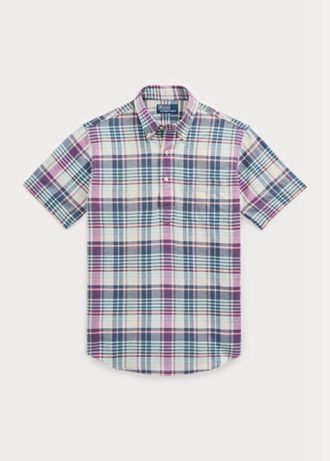 Vícebarevná pánská popover košile Ralph Lauren Classic Fit Madras Vícebarevná pánská popover košile Ralph Lauren Classic Fit Madras