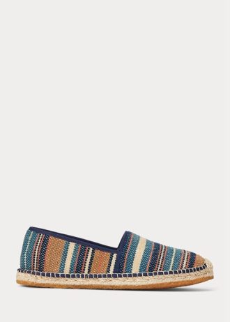 Vícebarevná pánská ručně tkaná žakárová espadrilka Ralph Lauren