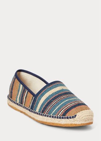 Vícebarevná pánská ručně tkaná žakárová espadrilka Ralph Lauren