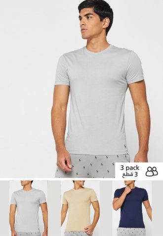Vícebarevná pánská trička Ralph Lauren 3 Pack Assorted Crew Neck