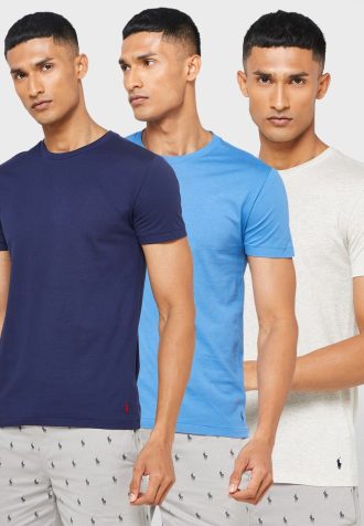 Vícebarevná pánská trička Ralph Lauren 3 Pack Assorted Crew Neck