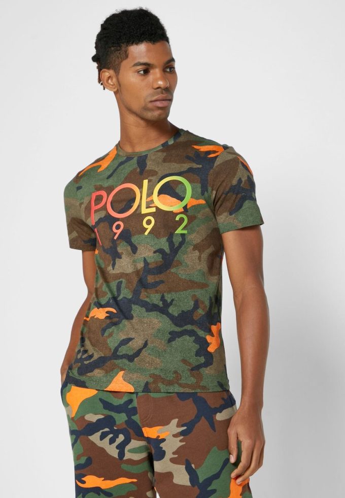 Vícebarevná pánská trička Ralph Lauren Camo Crew Neck Vícebarevná pánská trička Ralph Lauren Camo Crew Neck