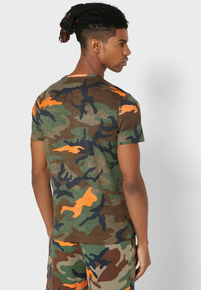 Vícebarevná pánská trička Ralph Lauren Camo Crew Neck Vícebarevná pánská trička Ralph Lauren Camo Crew Neck