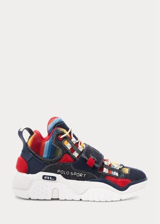 Vícebarevné pánské vysoké tenisky Ralph Lauren PS100 Multi-Print