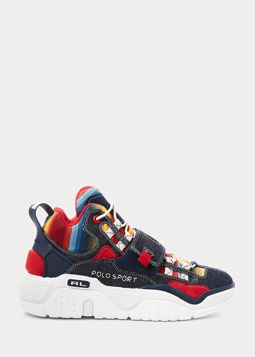Vícebarevné pánské vysoké tenisky Ralph Lauren PS100 Multi-Print Vícebarevné pánské vysoké tenisky Ralph Lauren PS100 Multi-Print