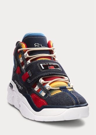 Vícebarevné pánské vysoké tenisky Ralph Lauren PS100 Multi-Print