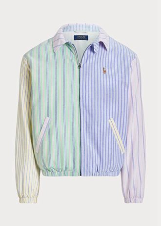 Vícebarevné pánské zábavné bundy Ralph Lauren Bayport pruhované Oxford