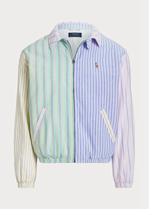 Vícebarevné pánské zábavné bundy Ralph Lauren Bayport pruhované Oxford Vícebarevné pánské zábavné bundy Ralph Lauren Bayport pruhované Oxford