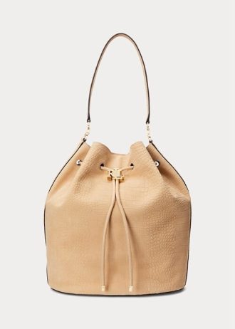 Velká Andie kabelka Buff Dámská Ralph Lauren Nubuck