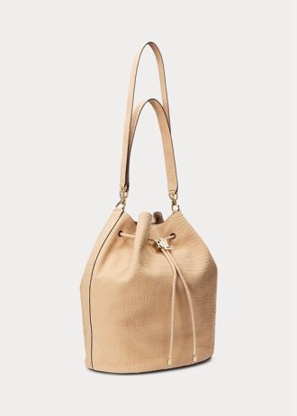 Velká Andie kabelka Buff Dámská Ralph Lauren Nubuck