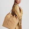 Velká Andie kabelka Buff Dámská Ralph Lauren Nubuck