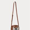 Vnl_lrn Tn/Lrn Tn/Vnl-frn Dámské Ralph Lauren střední pruhované crossbody kabelky Jordynn