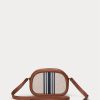 Vnl_lrn Tn/Lrn Tn/Vnl-frn Dámské Ralph Lauren střední pruhované crossbody kabelky Jordynn